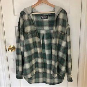 Vintage 90s Hooded Flannel